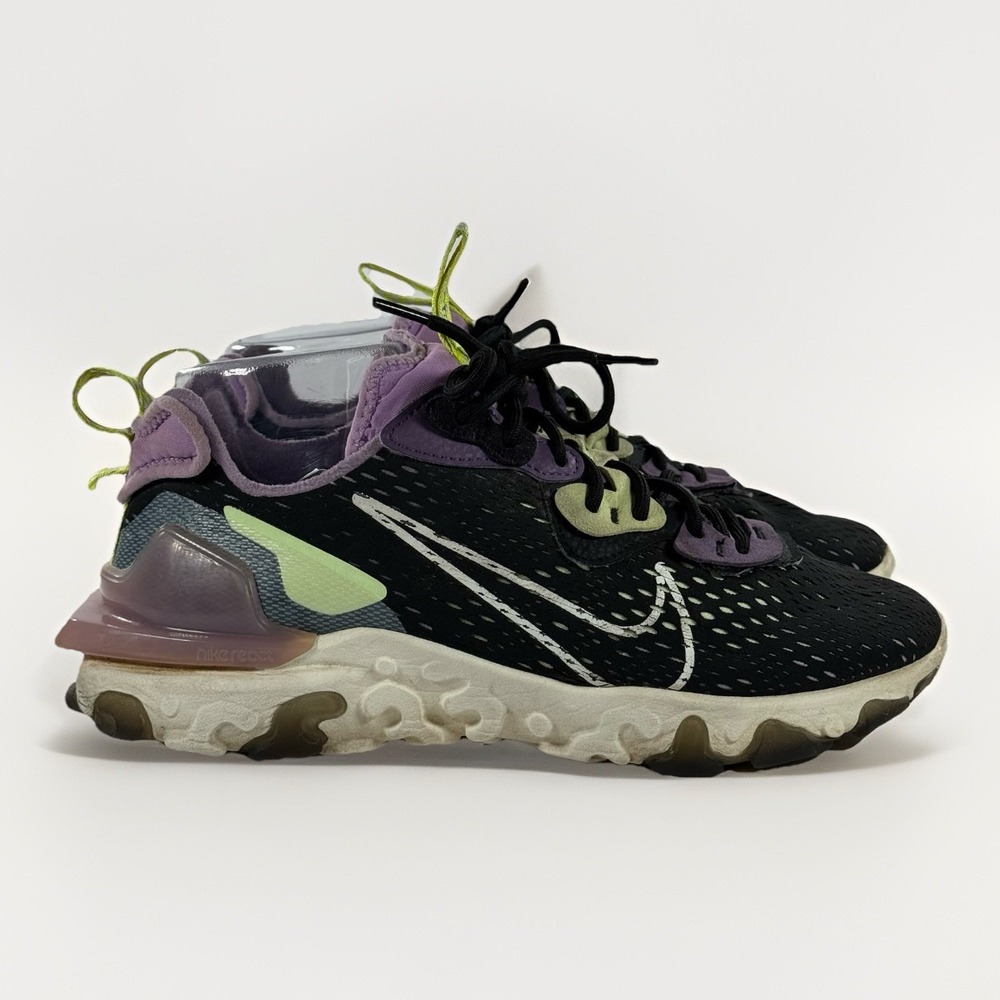 Nike React Vision‎ DMSX Black Purple Volt Mens Running Shoes CD4373-002 Size 8